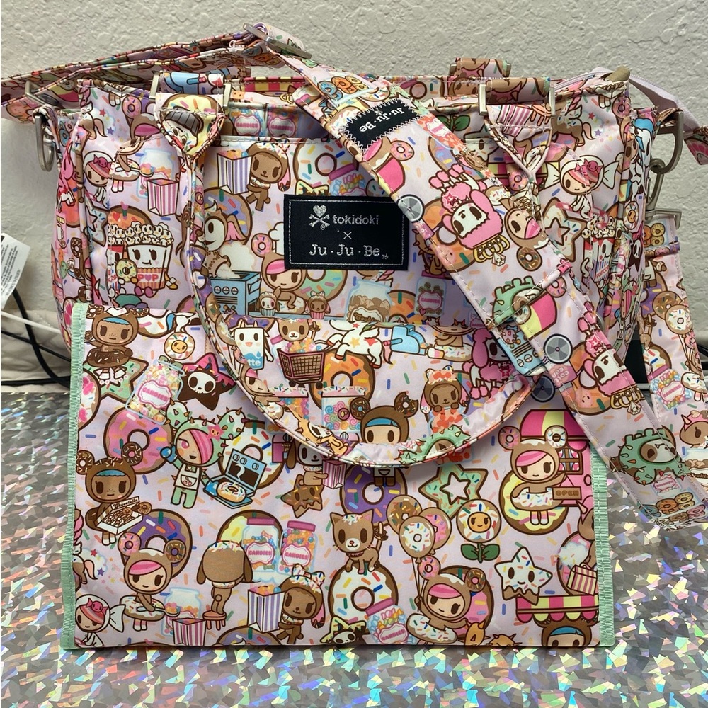 RARE Tokidoki Ju-Ju-Be Donutella Sweet Shop Be Classy Diaper Bag W/ Mat Kawaii